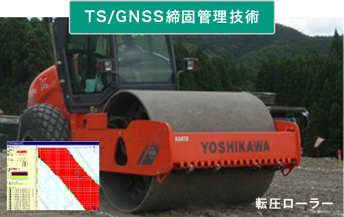 TS/GNSS締固管理技術/転圧ローラー